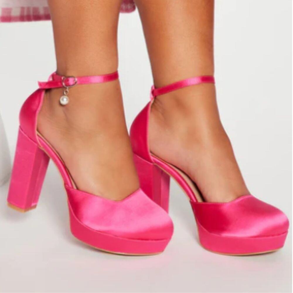 Fashion Nova Eliza Platform Pumps - Pink Size 9 WIDE